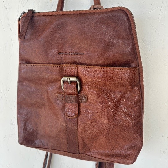 Spikes and Sparrow Texas Leather Backpack in Brandy Cognac main image 9
